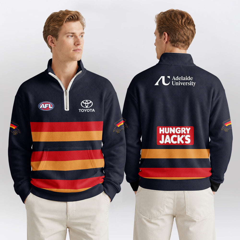 Adelaide Football 2026 Quarterzip Waffle Sweatshirt