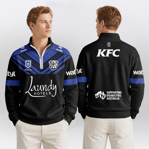 Bulldogs Quarterzip Waffle Sweatshirt