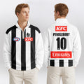 Collingwood Football 10 Pendlebury Quarterzip Waffle Sweatshirt