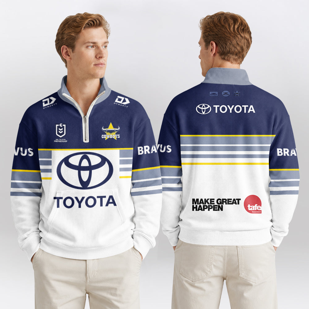 Cowboys Quarterzip Waffle Sweatshirt
