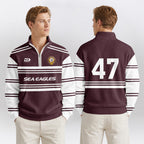 Sea Eagles Quarterzip Waffle Sweatshirt