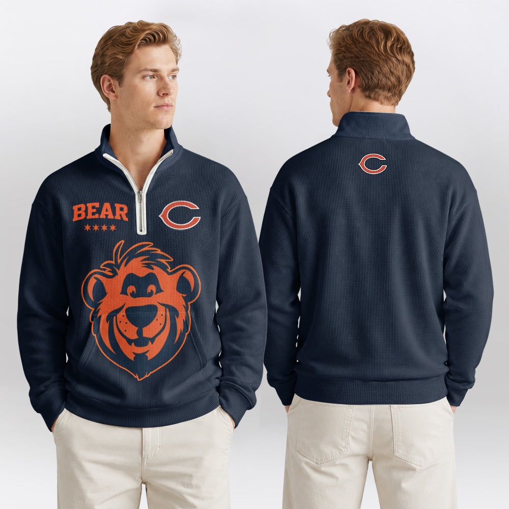 Chicago B.E.A.R.S x B.A.L.O.O Quarterzip Waffle Sweatshirt