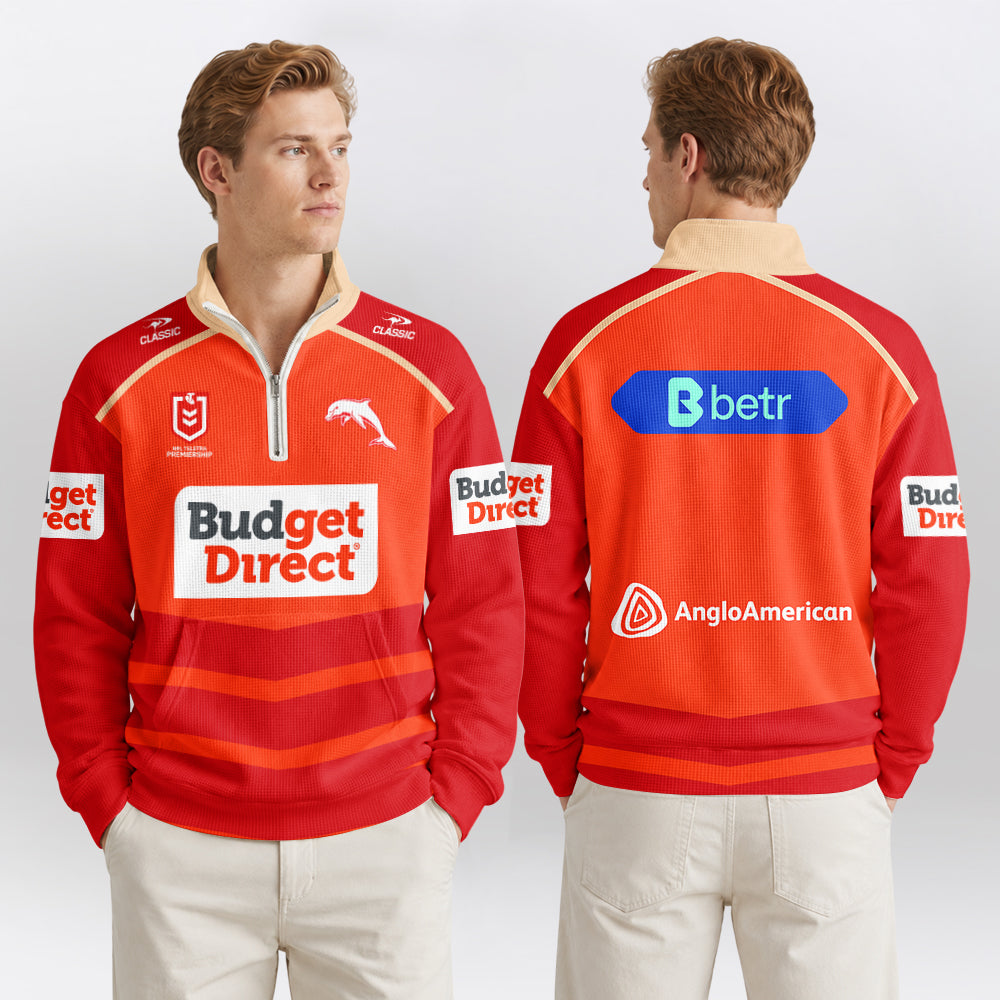 Dolphins Quarterzip Waffle Sweatshirt
