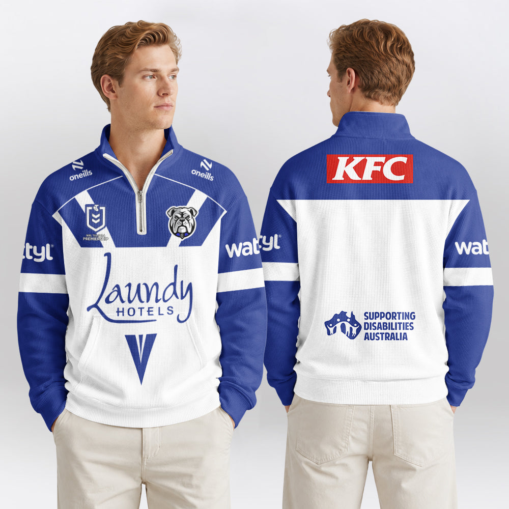 Bulldogs Quarterzip Waffle Sweatshirt