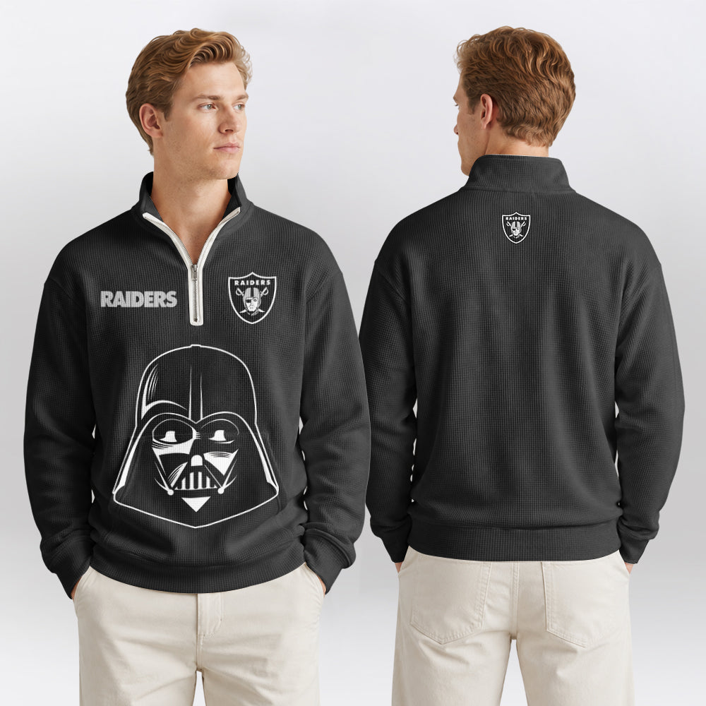 Raiders x D.V. Quarterzip Waffle Sweatshirt