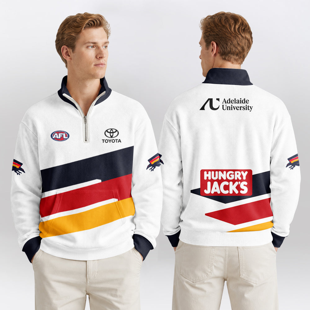 Adelaide Football 2026 Quarterzip Waffle Sweatshirt