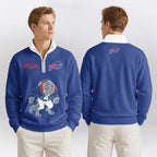 Buffalo B.I.L.L.S x The B.E.A.S.T Quarterzip Waffle Sweatshirt