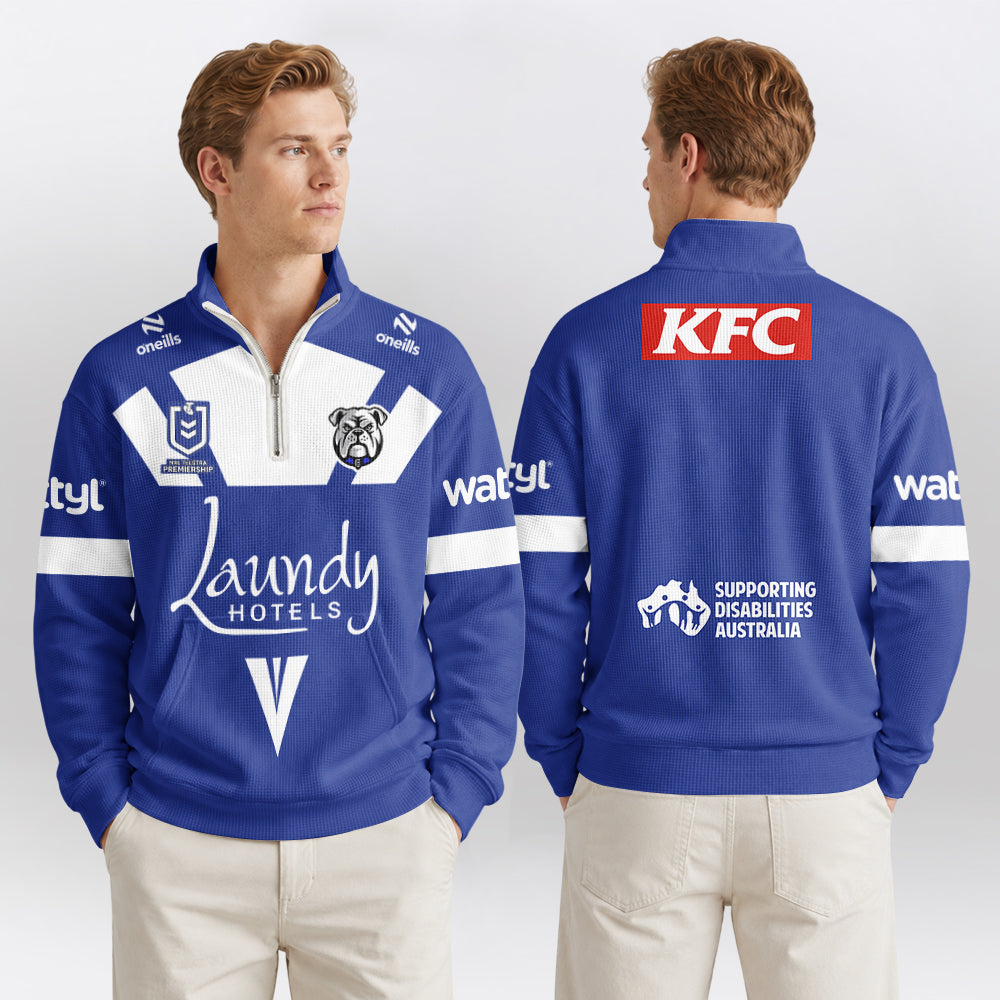 Bulldogs Quarterzip Waffle Sweatshirt