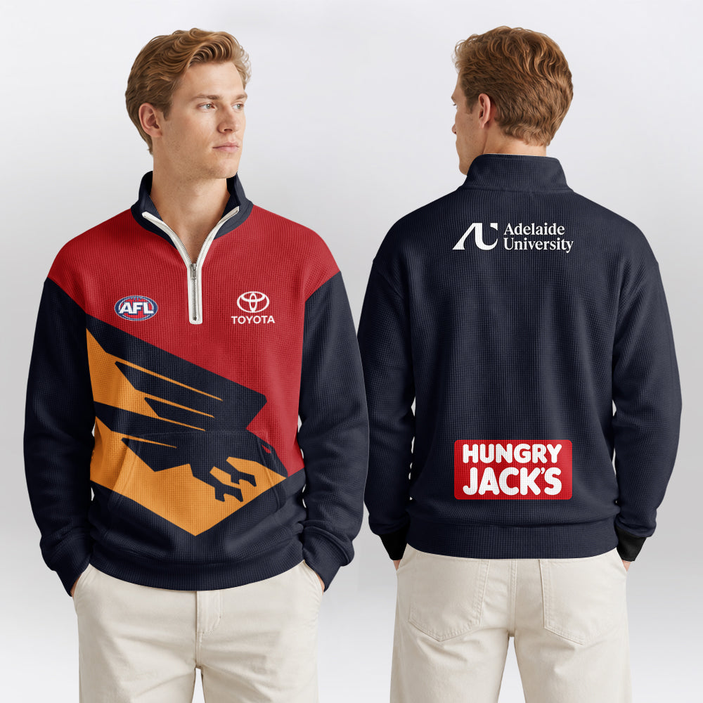 Adelaide Football 2026  Quarterzip Waffle Sweatshirt