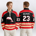 Dolphins Quarterzip Waffle Sweatshirt