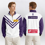 Fremantle Dockers Quarterzip Waffle Sweatshirt