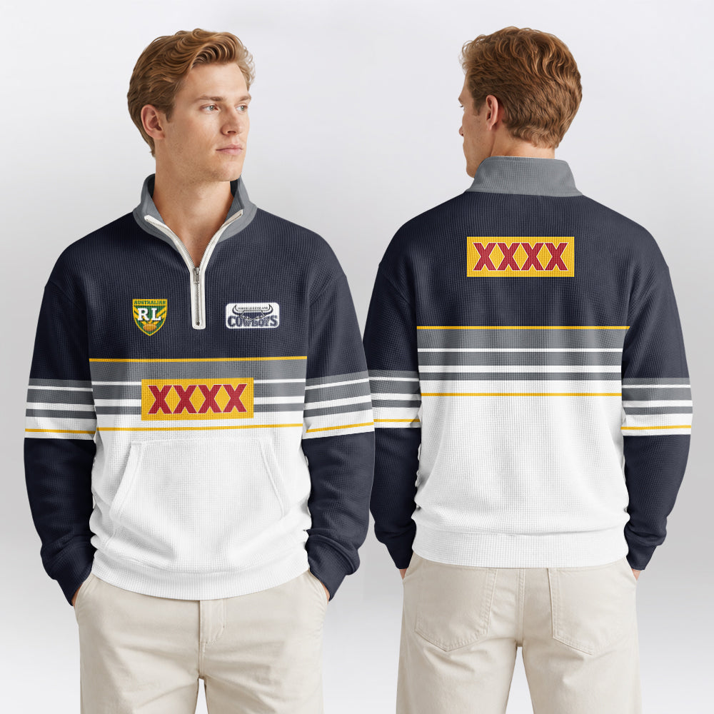 Cowboys Quarterzip Waffle Sweatshirt