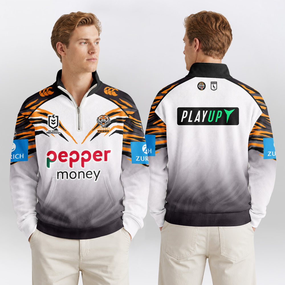Tigers Quarterzip Waffle Sweatshirt