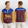 Brisbane Football Quarterzip Waffle Sweatshirt
