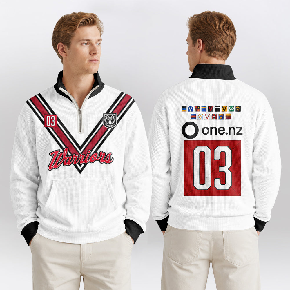Warriors Quarterzip Waffle Sweatshirt