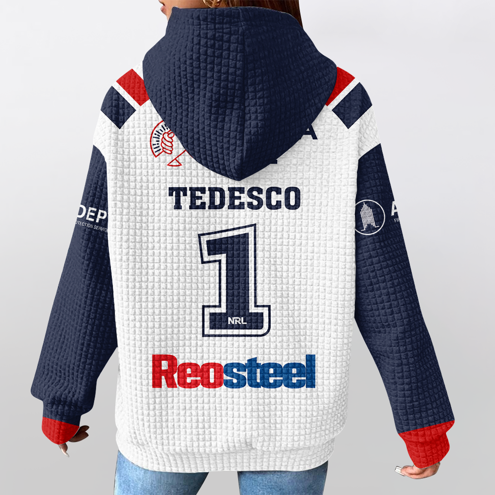 Sydney James Tedesco Unisex Away Waffle Hoodie
