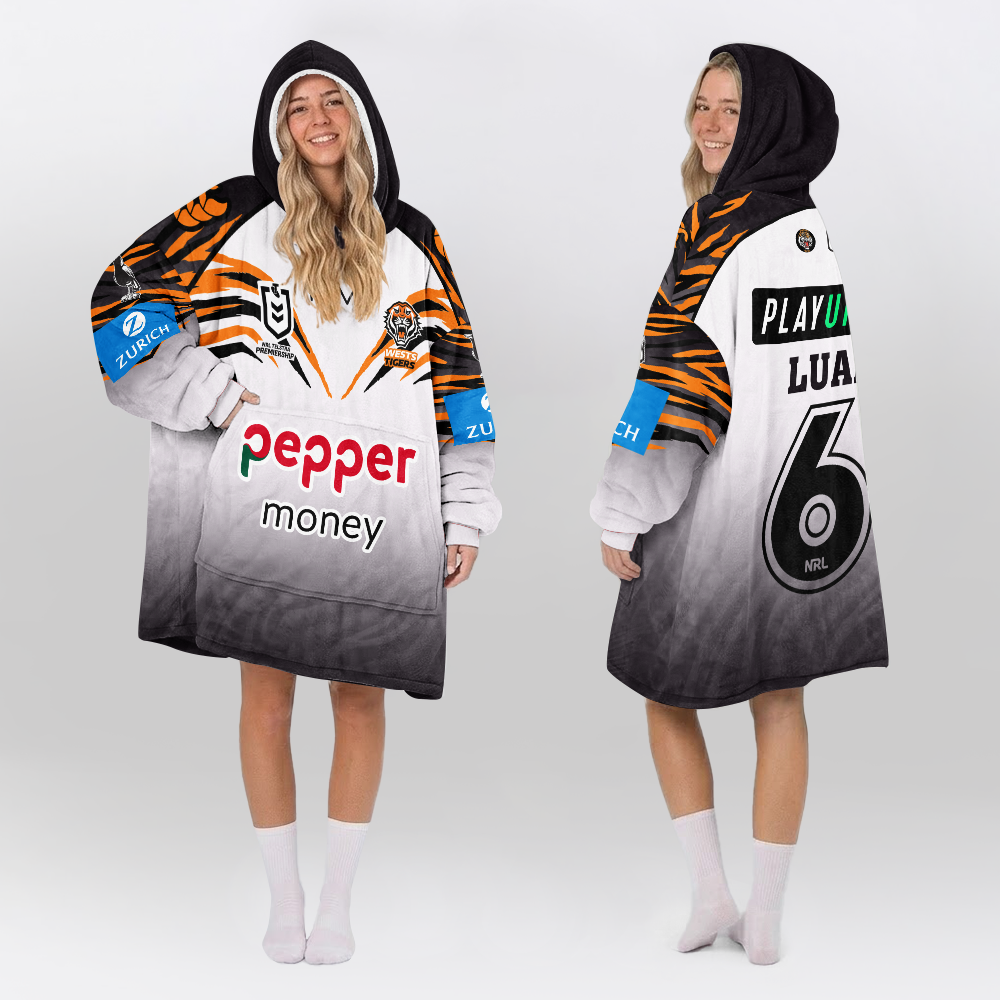 Wests Jarome Luai 6 Unisex Away Blanket Hoodie