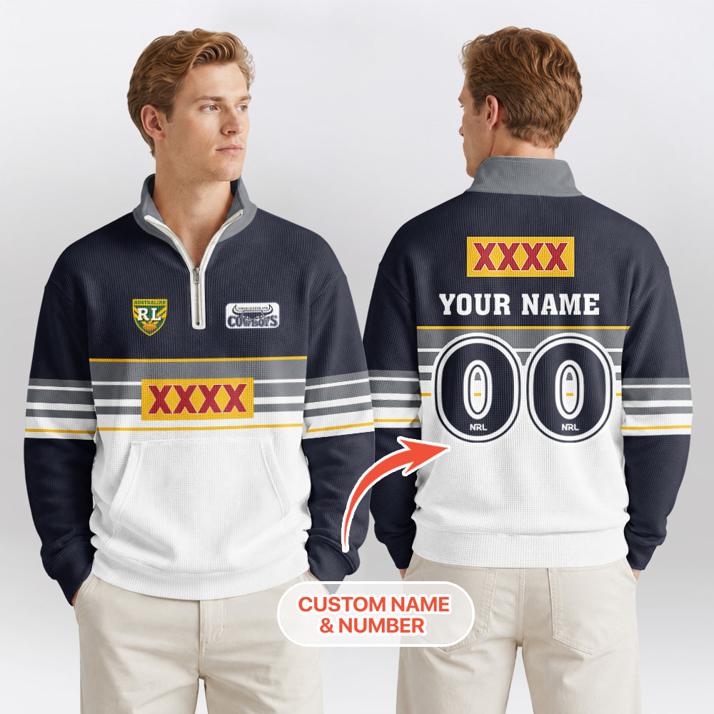 Cowboys Quarterzip Waffle Sweatshirt