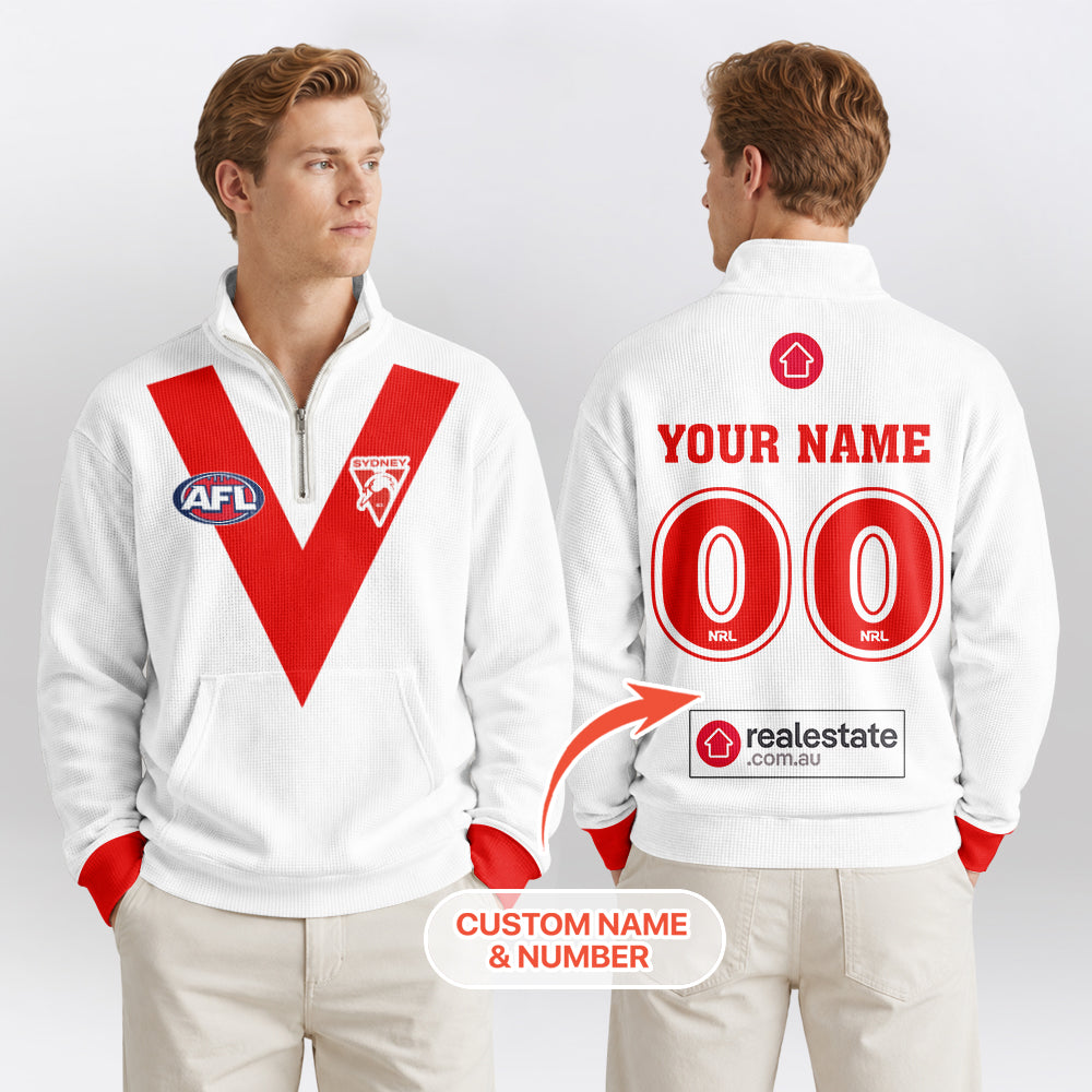 Sydney Football Unisex Quarterzip Waffle Sweatshirt