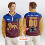 Brisbane Football Quarterzip Waffle Sweatshirt