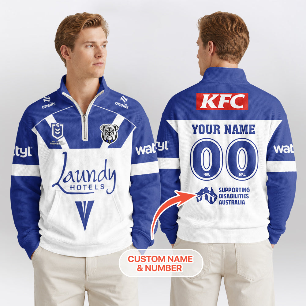 Bulldogs Quarterzip Waffle Sweatshirt