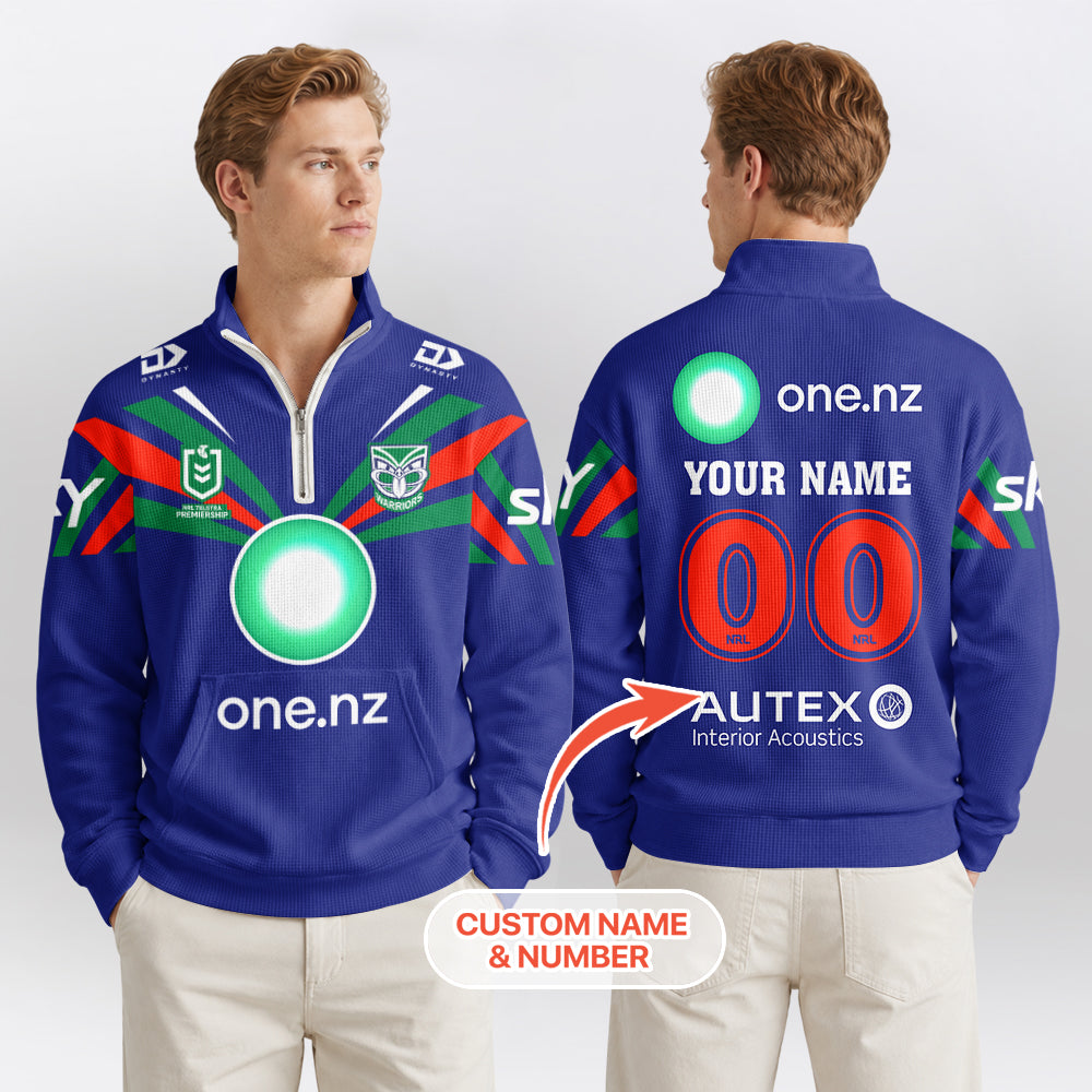 Warriors Quarterzip Waffle Sweatshirt