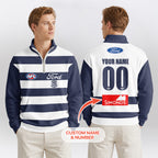 Geelong Football Quarterzip Waffle Sweatshirt