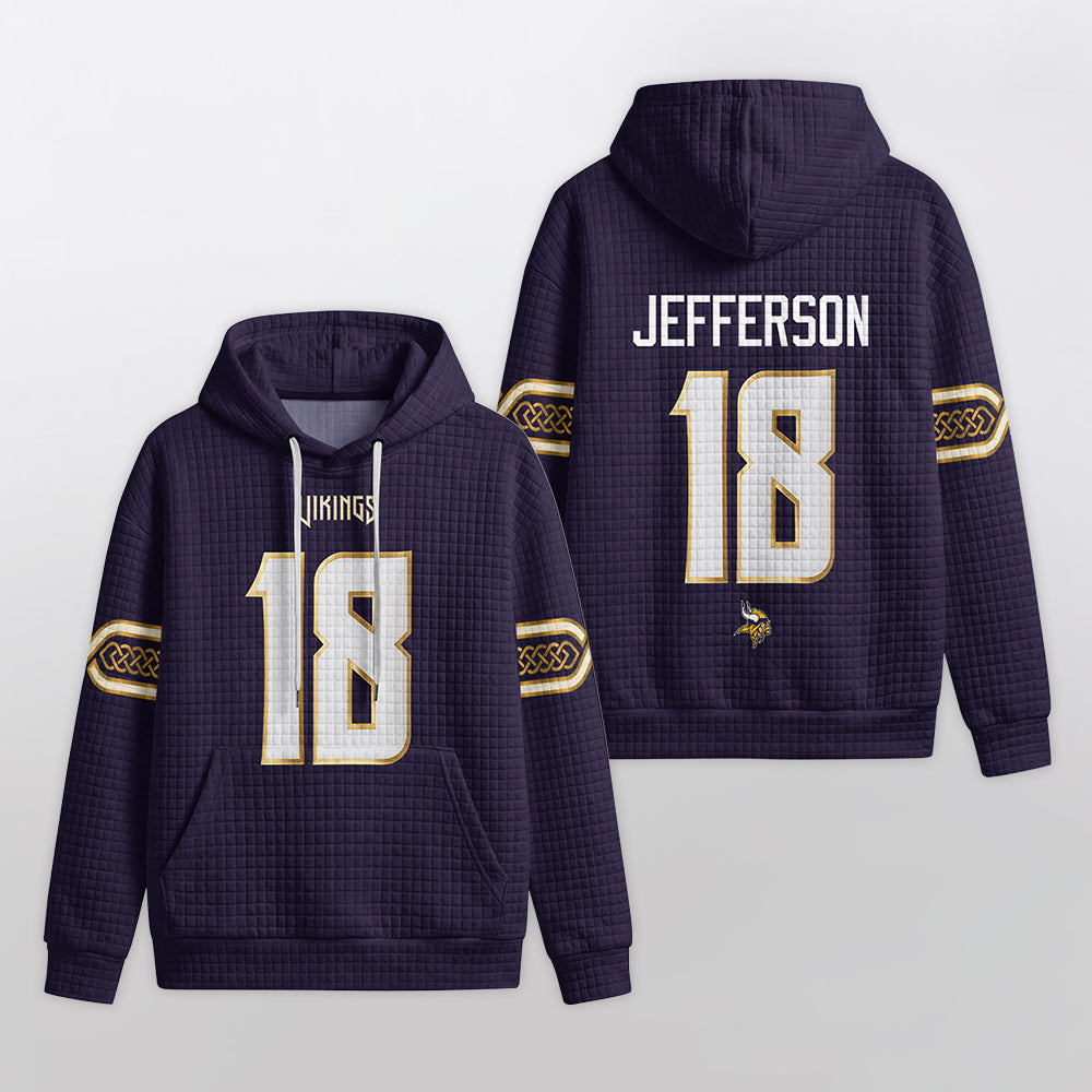 Minnesota V. Rivalries  JJ 18 Football Waffle Hoodie