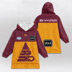 Brisbane Football Unisex Blanket Hoodie