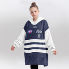 Geelong Football Blanket Hoodie