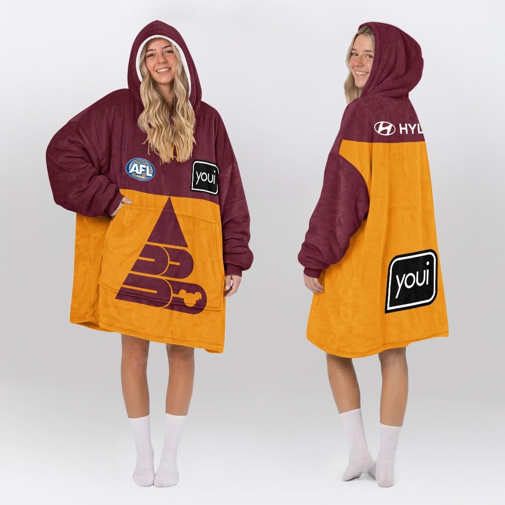 Brisbane Football Unisex Blanket Hoodie