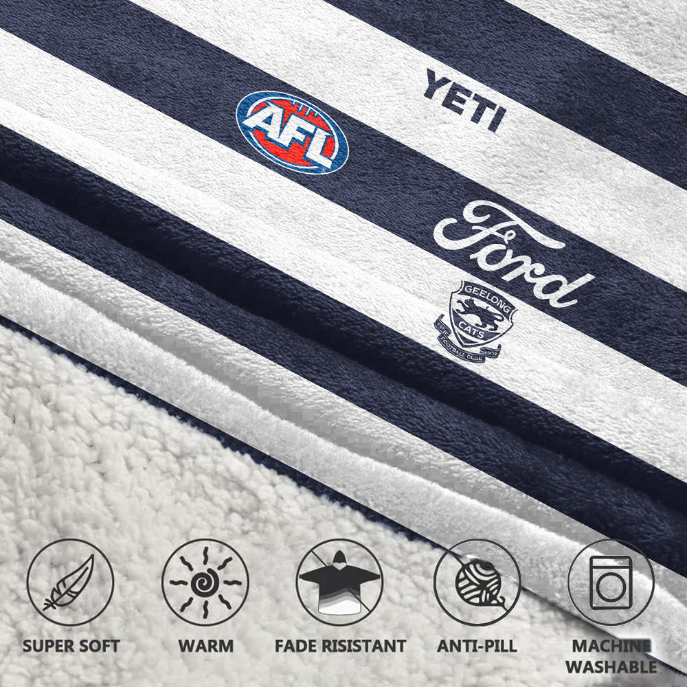 Geelong Football Blanket Hoodie