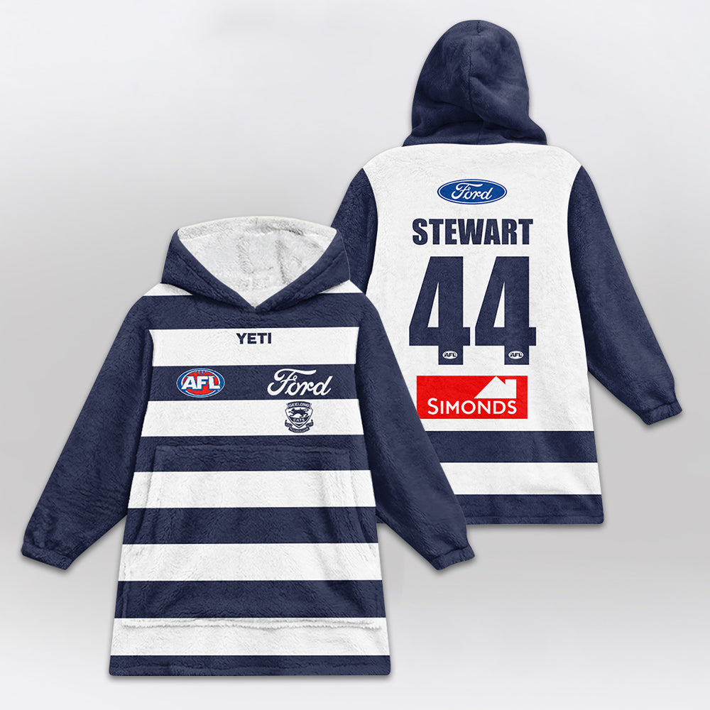 Geelong Football Unisex Blanket Hoodie