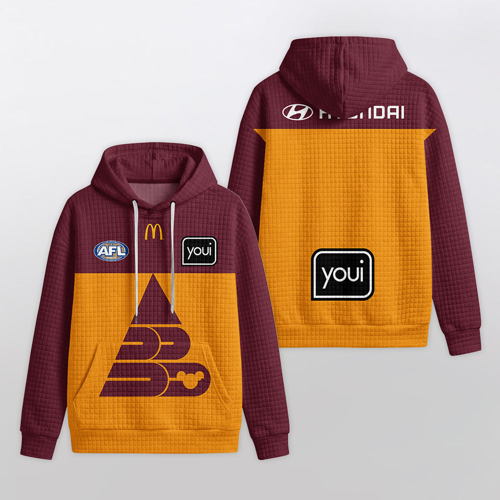 Brisbane Football Unisex Waffle Hoodie