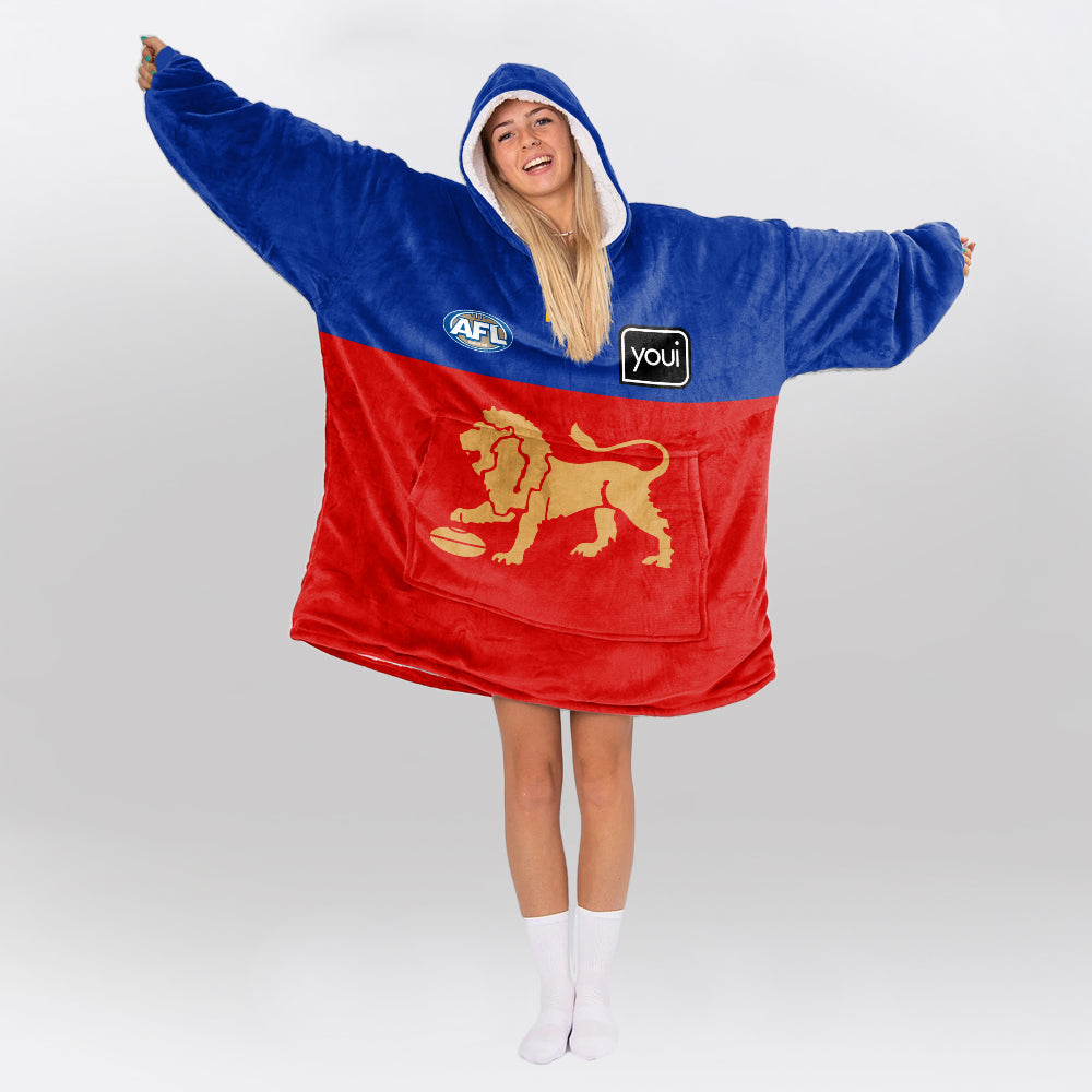 Brisbane Football Unisex Blanket Hoodie