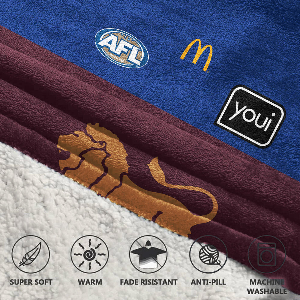 Brisbane Football Unisex Blanket Hoodie