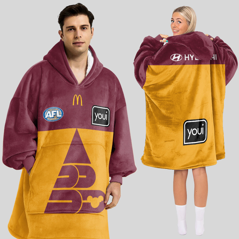 Brisbane Football Unisex Blanket Hoodie