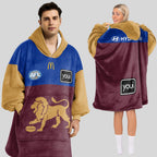 Brisbane Football Unisex Blanket Hoodie