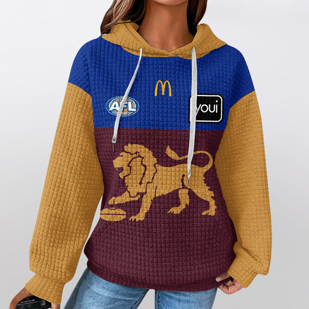 Brisbane Football Unisex Waffle Hoodie