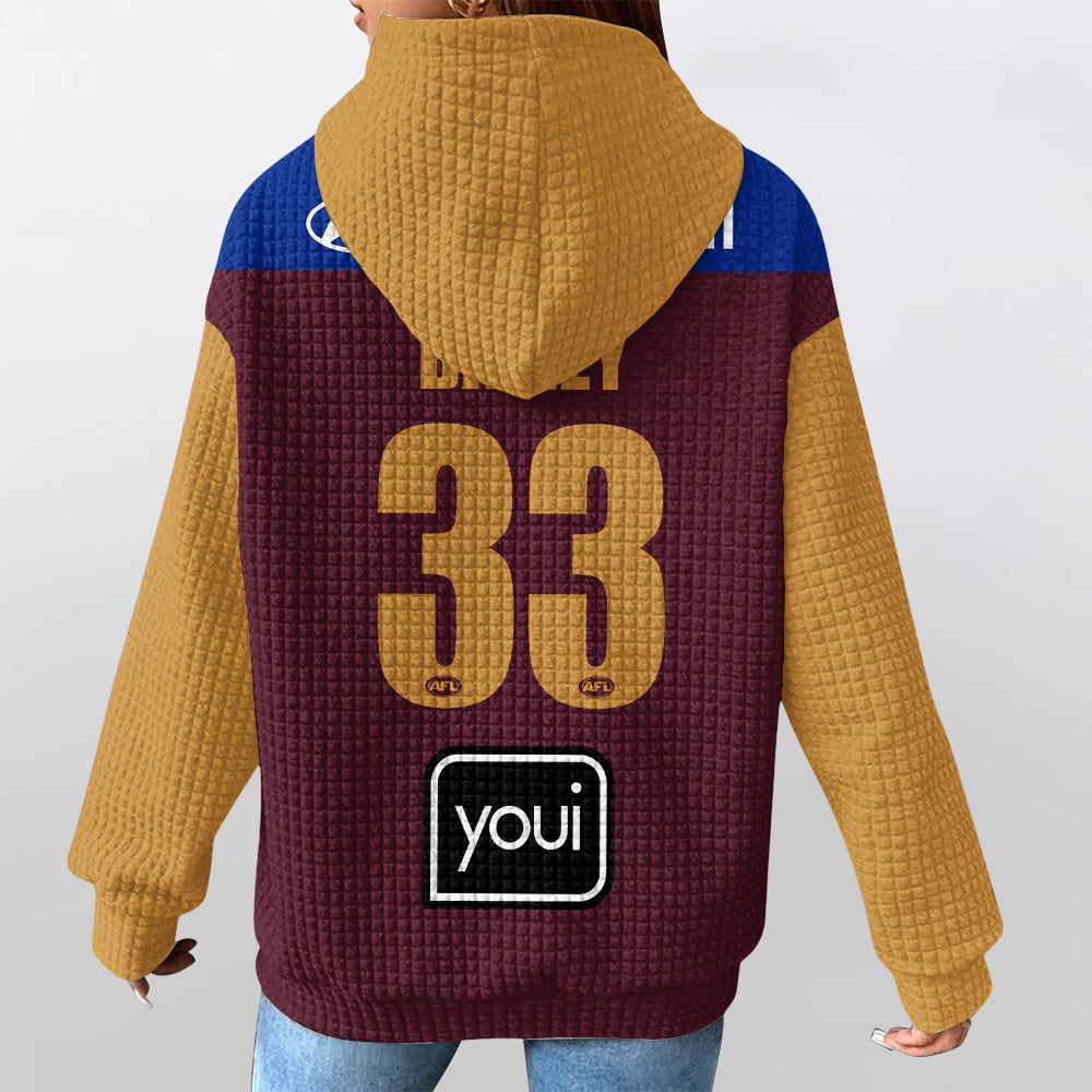 Brisbane Football Unisex Waffle Hoodie