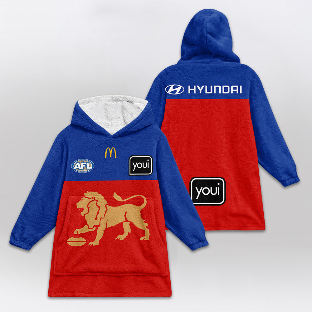 Brisbane Football Unisex Blanket Hoodie