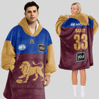 Brisbane Football Unisex Blanket Hoodie