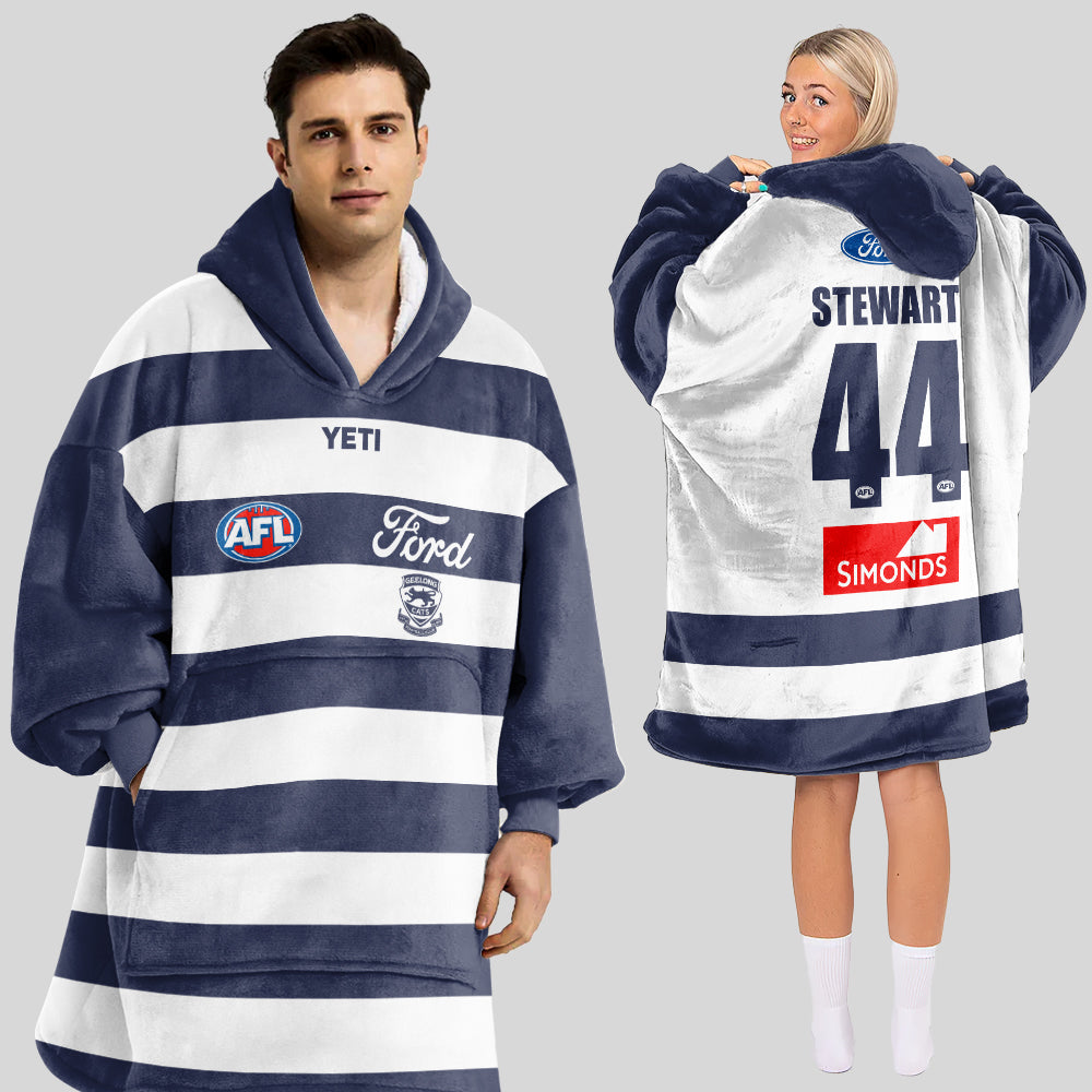 Geelong Football Blanket Hoodie