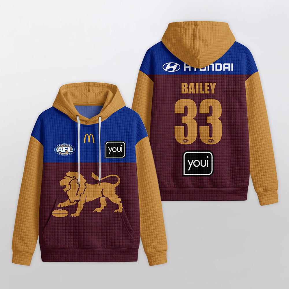 Brisbane Football Unisex Waffle Hoodie