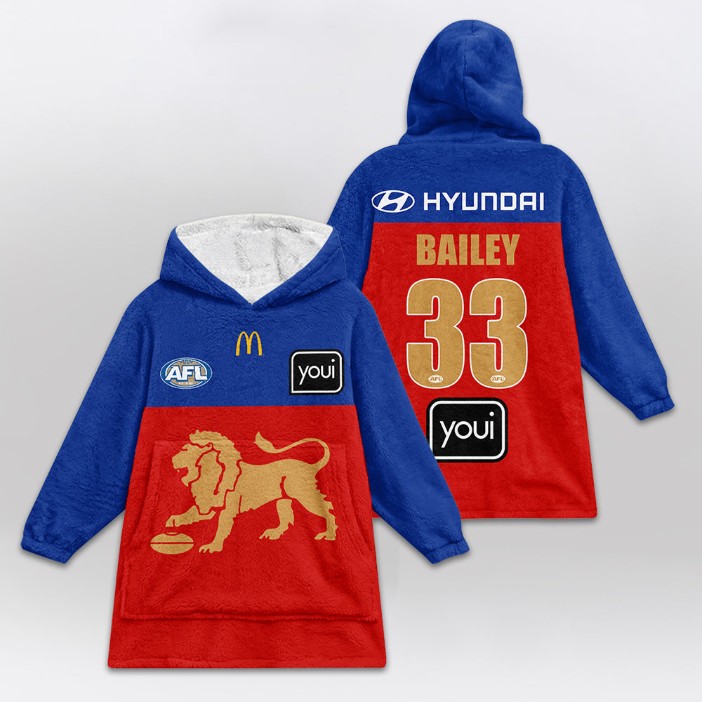 Brisbane Football Unisex Blanket Hoodie