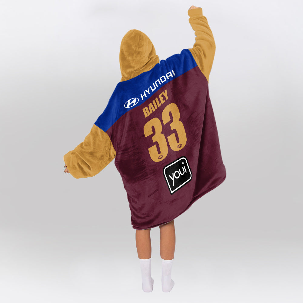Brisbane Football Unisex Blanket Hoodie