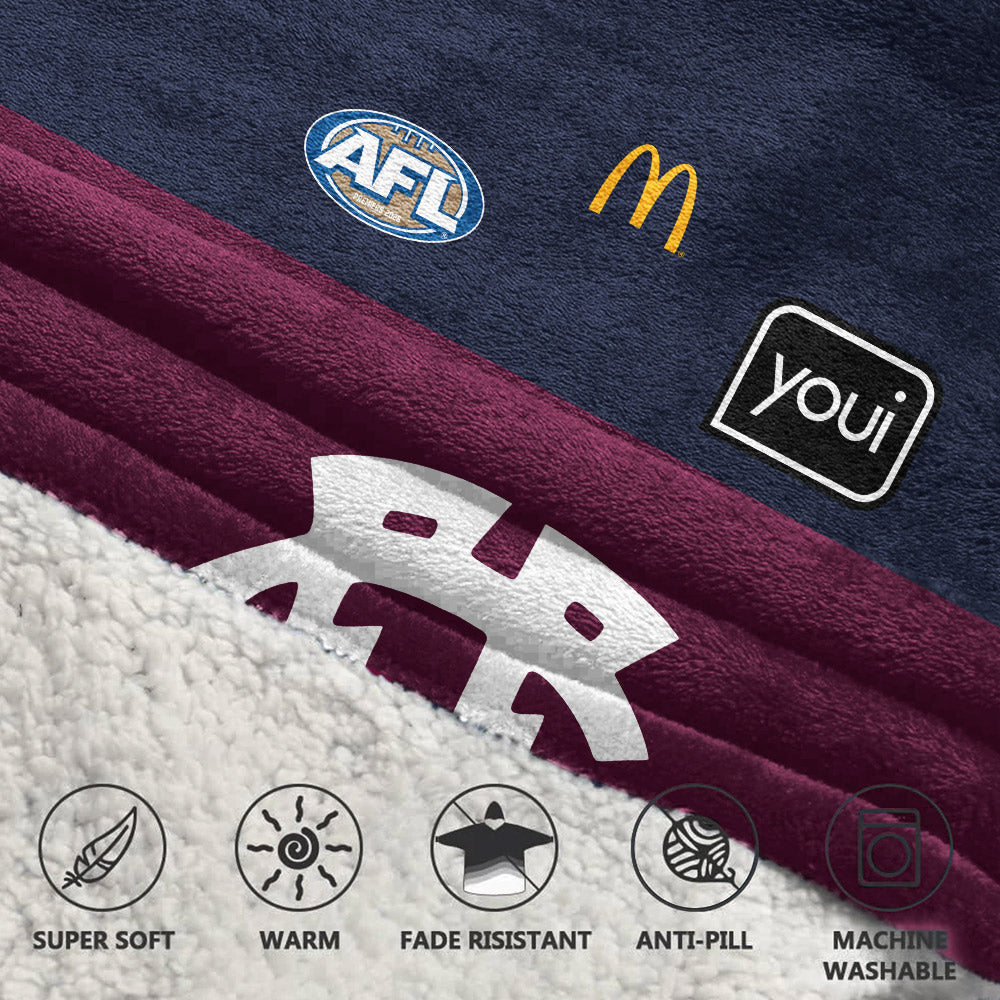 Brisbane Football Unisex Blanket Hoodie