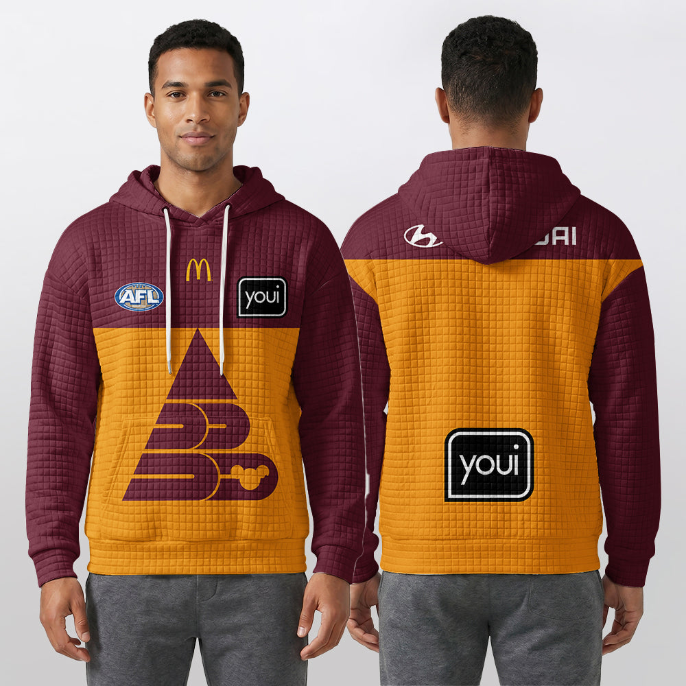 Brisbane Football Unisex Waffle Hoodie