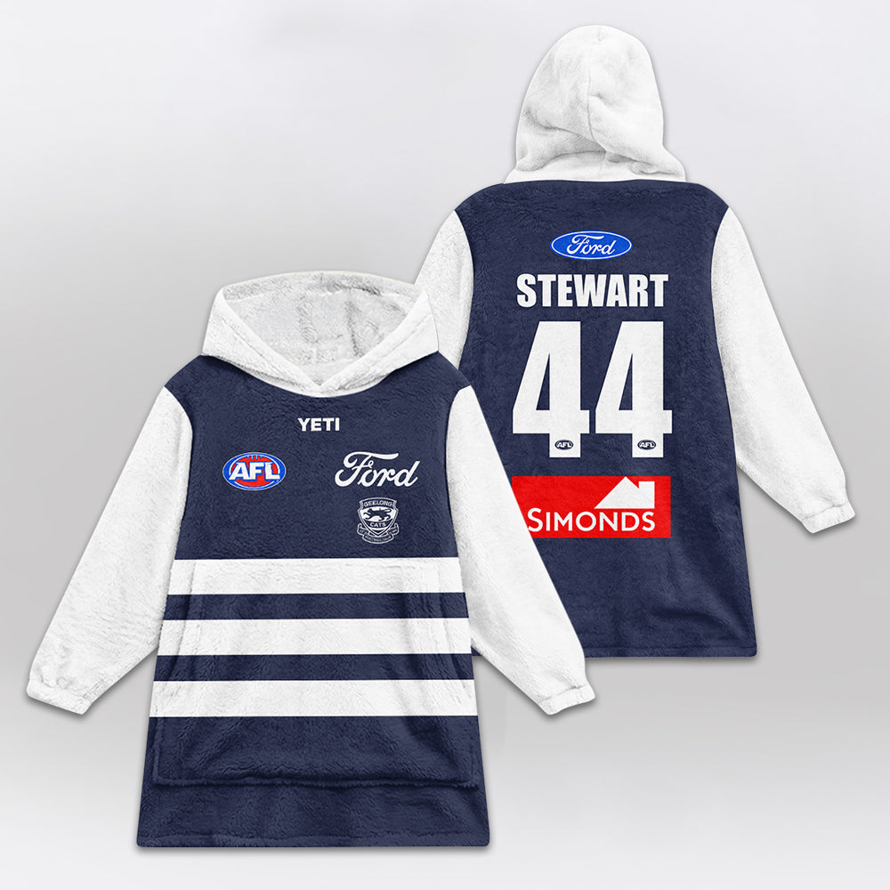Geelong Football Unisex Blanket Hoodie