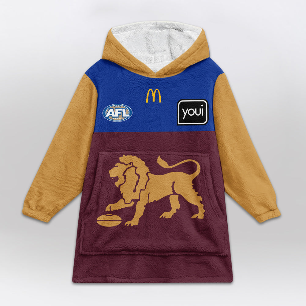 Brisbane Football Unisex Blanket Hoodie